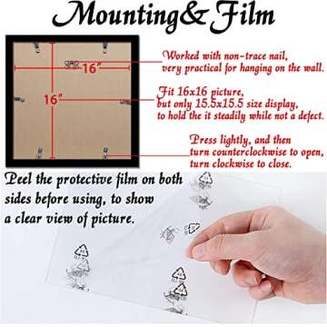 Stylish Ijuerybai 16x16 Picture Frames for Photos