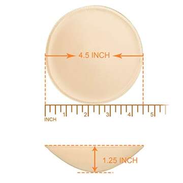 TopBine 3 pairs Round Soft Bra Inserts Pads Removable Sport Bra Cups inserts Mastectomy Bra Inserts ...