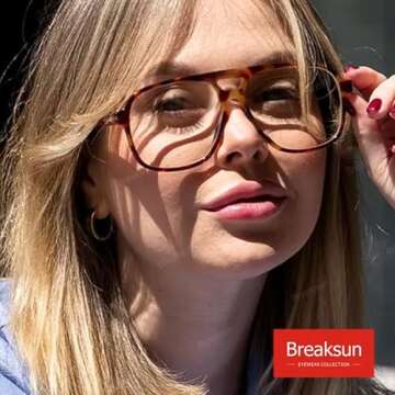 Breaksun Oversized Square Aviator Glasses for Women Men Big Frame Retro Blue Light Blocking Glasses ...