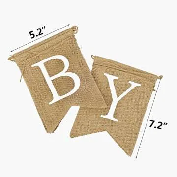 Fecedy Alphabet Happy Birthday Burlap Banner For Birthday Party Decorations (white alphabet)