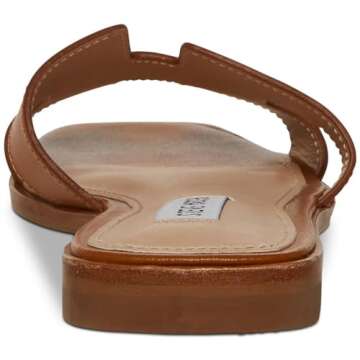 Steve Madden Women's Hadyn Sandal, Cognac Leather, 6.5