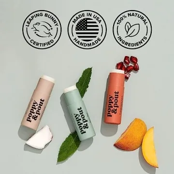 Poppy & Pout Sweet Mint Jumbo Lip Balm Natural Care