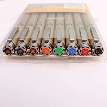 Sakura Pigma Micron Fineliners Pen High Light Soft Head Pen Manga Drawing- Assorted Color 8 Pens (00...
