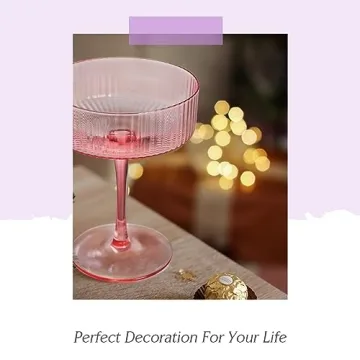 Vintage Margarita Glasses Set for Cocktails & Champagne