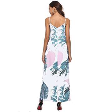 ZURIFFE Women's Summer Floral Bohemian Long Slip Maxi Dress White M
