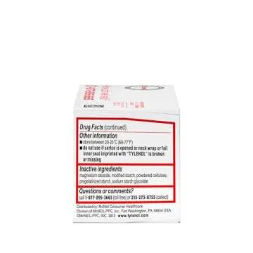 Tylenol Regular Strength Tablets, Acetaminophen Pain Reliever & Fever Reducer, 100 ct