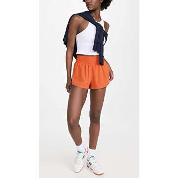 Varley Women's Kallin Running Shorts, Orange Rust, S