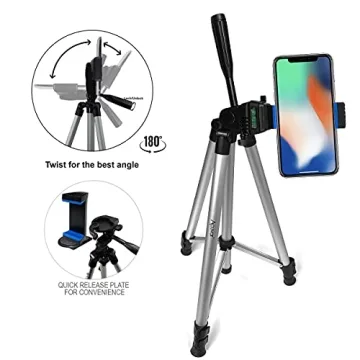 Acuvar 50" Lightweight Smartphone & Camera Tripod