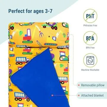 Wildkin Original Nap Mat for Toddlers - Soft and Cozy