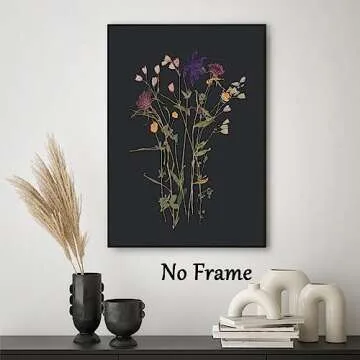 Vintage Floral Canvas Wall Art for Elegant Home Decor