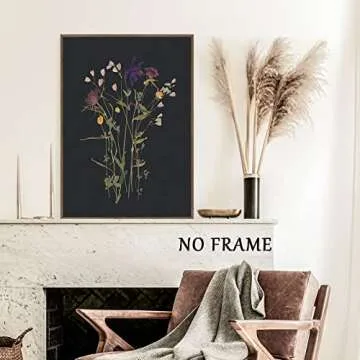 Vintage Floral Canvas Wall Art for Elegant Home Decor