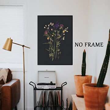 Vintage Floral Canvas Wall Art for Elegant Home Decor