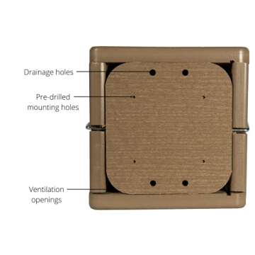 JCs Wildlife Ultimate Eastern and Western Bluebird House with Universal Mounting Pole Kit - Garden Birdhouse and Pole Combo (Green and Brown)