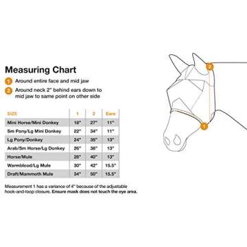 Cashel Crusader Fly Mask with Ears for Mules