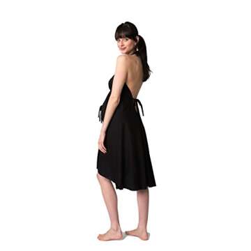 Pretty Pushers Cotton Jersey Labor Gown One Size (2-16 pre-pregnancy) Black