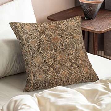 Shapesy 15 Antique Persian Kirman Rug Print Throw Pillow Covers 18"X18" for Bedroom Aesthetic Pillowcase Cushion Cover Home Decor Living Room Dormitory College Bed Couch Sofa