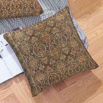 Shapesy 15 Antique Persian Kirman Rug Print Throw Pillow Covers 18"X18" for Bedroom Aesthetic Pillowcase Cushion Cover Home Decor Living Room Dormitory College Bed Couch Sofa