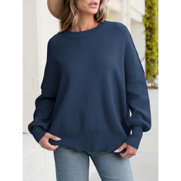ANRABESS Women's Cozy Oversized Pullover for Fall