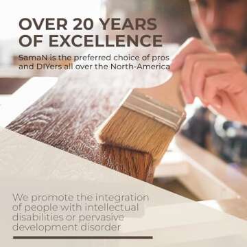 SamaN Water Based Dark Walnut Wood Stain in 12 oz