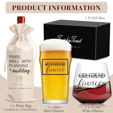 Engagement Gifts - Unique Couples Wine Glasses