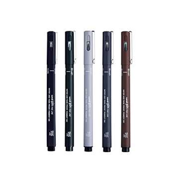 uni-PIN 5pc Clampack Set: Fine Line & Brush Tip Pens