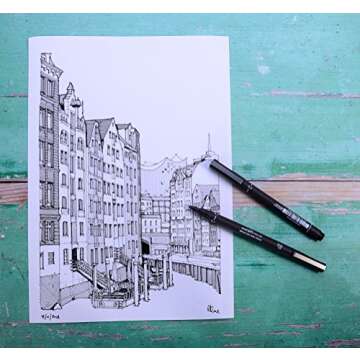 uni-PIN 5pc Clampack Set: Fine Line & Brush Tip Pens