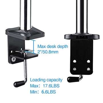 Mounting Dream Dual Monitor Mount Stand - Full Motion, Height Adjustable, Cable Management