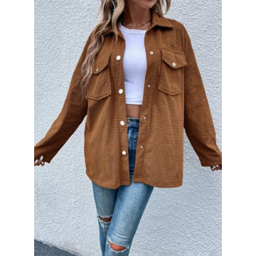 Astylish Women’s Waffle Knit Shacket for Fall 2024