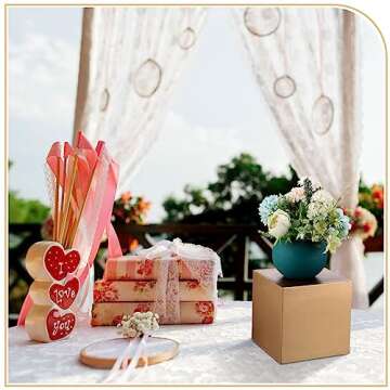 BBTO 6 Pcs Gold Buffet Risers Wood Display Table Stand for Food Wood Cube Box Display Set Nesting Risers Buffet Cake Table Food Stand Boxes for Weddings Home Countertop Jewelry Decor