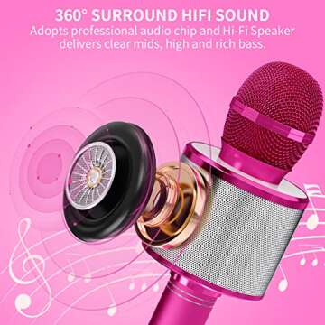 GIFTMIC Wireless Kids Microphone for Singing Karaoke