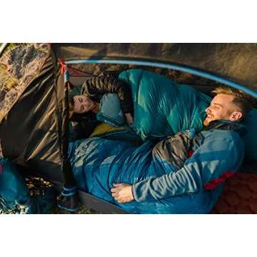 Kelty Cosmic 20 Degree 550 Down Fill Sleeping Bag for 3 Season Camping, Premium Thermal Efficiency, Soft to Touch, Large Footbox, Compression Stuff Sack (Short)