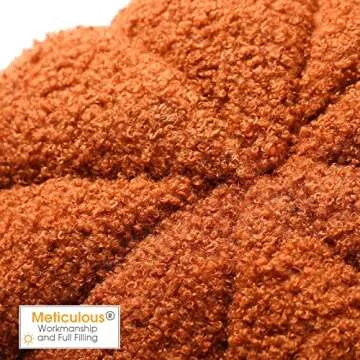 Queekay 2 Pcs Thanksgiving Pumpkin Pillow Fall Pumpkin Shaped Throw Pillow 11 x 9.5 Inch 3D Pumpkin Pillow Sofa Throw Pillow Cushion for Car Bedroom Home Decoration Couch(Brown)