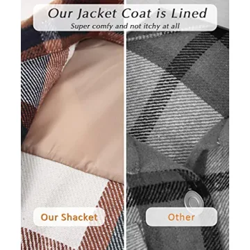 Boutikome Women's Plaid Shacket | Cozy Fall Styles