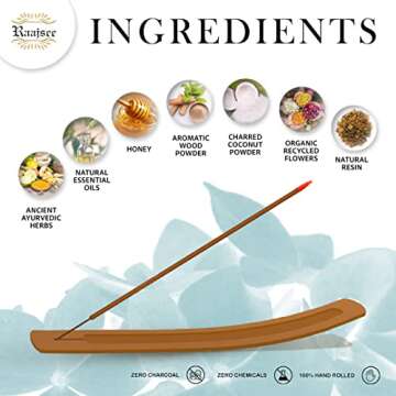 Raajsee Incense Sticks - 100% Organic Gift Pack