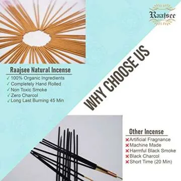 Raajsee Incense Sticks - 100% Organic Gift Pack