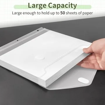 Sooez 30 Pack Binder Folders - Durable Clear Pockets for Organizing