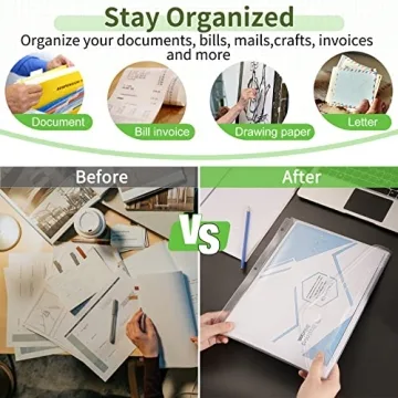 Sooez 30 Pack Binder Folders - Durable Clear Pockets for Organizing
