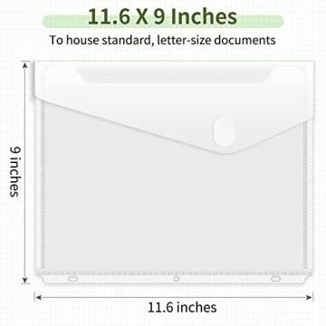 Sooez 30 Pack Binder Folders - Durable Clear Pockets for Organizing