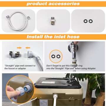 Zyerch XQB201A-GOLD6 17.7lbs Full-Automatic Compact Apartment, 10 Program Small Washing Dorm, Portable Washer Machine for RV, Home, Gold