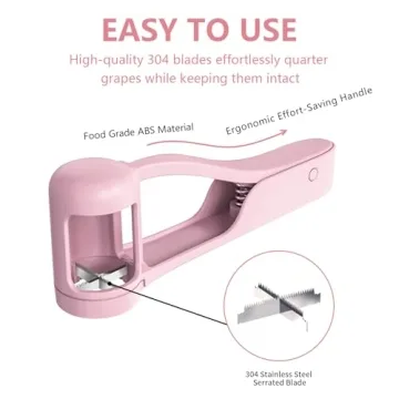 WhiteRhino Grape Cutter for Toddlers 1-3,Grape Slicer for Toddlers Grape Cutter Tool Cherry Tomato Strawberry Sandwich Cutter for Kids Lunch Accessories,Grape Slicer Kitchen Gadget Grape Quarter