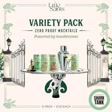 Little Saints Non-Alcoholic Drinks Variety Pack - Sugar Free & Zero Proof Mocktails - Ready-to-Drink...