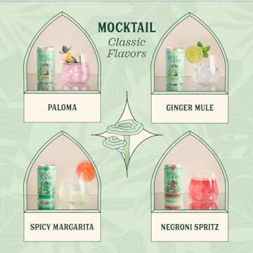 Little Saints Non-Alcoholic Drinks Variety Pack - Sugar Free & Zero Proof Mocktails - Ready-to-Drink Beverage for Parties & Celebrations
