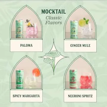 Little Saints Non-Alcoholic Drinks Variety Pack - Sugar Free & Zero Proof Mocktails - Ready-to-Drink Beverage for Parties & Celebrations