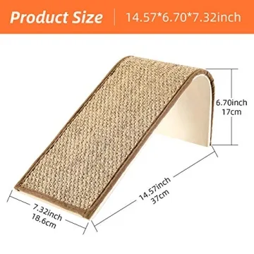 Lahas Cat Scratch Pad Durable Natural Scratching Ramp