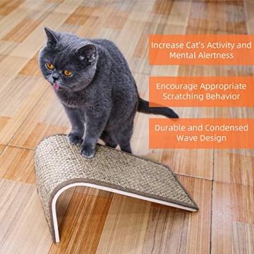 Lahas Cat Scratch Pad Durable Natural Scratching Ramp