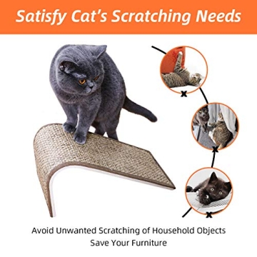 Lahas Cat Scratch Pad Durable Natural Scratching Ramp