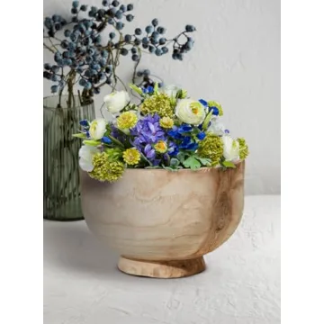Paulownia Wood Decorative Bowl for Home Decor and Events