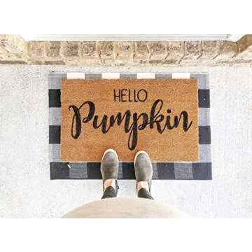 Hello Pumpkin Doormat - Thanksgiving Doormat - Welcome Mat - Welcome Door Mat - Cute Doormat - Funny Doormat - Personalized Doormat - Pumpkin Doormat