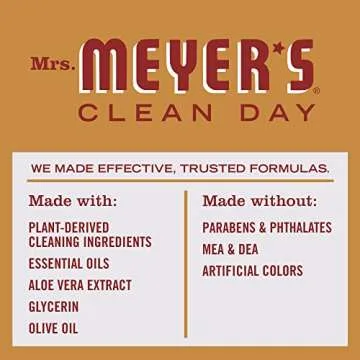 MRS. MEYER'S CLEAN DAY Liquid Hand Soap, Cruelty Free & Biodegradable Hand Wash Made with Essential Oils, Apple Cider Scent, 12.5 Fl oz Bottle (Pack of 1)