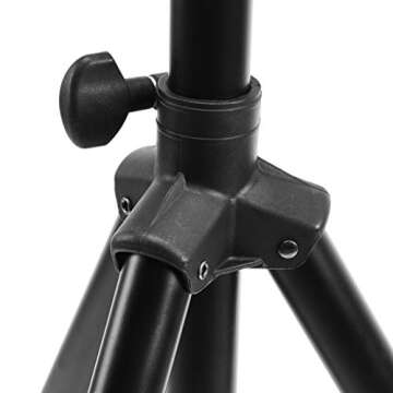 Amazon Basics Adjustable Speaker Stand - 4.1 to 6.6-Foot, Steel, Black